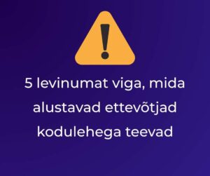 5 levinumat viga, mida alustavad ettevõtjad kodulehega teevad (ja kuidas neid vältida) 2 5 levinumat viga, mida alustavad ettevõtjad kodulehega teevad (ja kuidas neid vältida) Postituse tunnuspilt