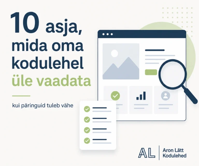 Avaleht 1 10 asja mida vaadata blogile tunnuspilt